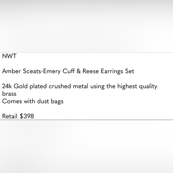 Amber Sceats-Emery Cuff & Reese Earrings Set (0226) - Picture 2 of 5